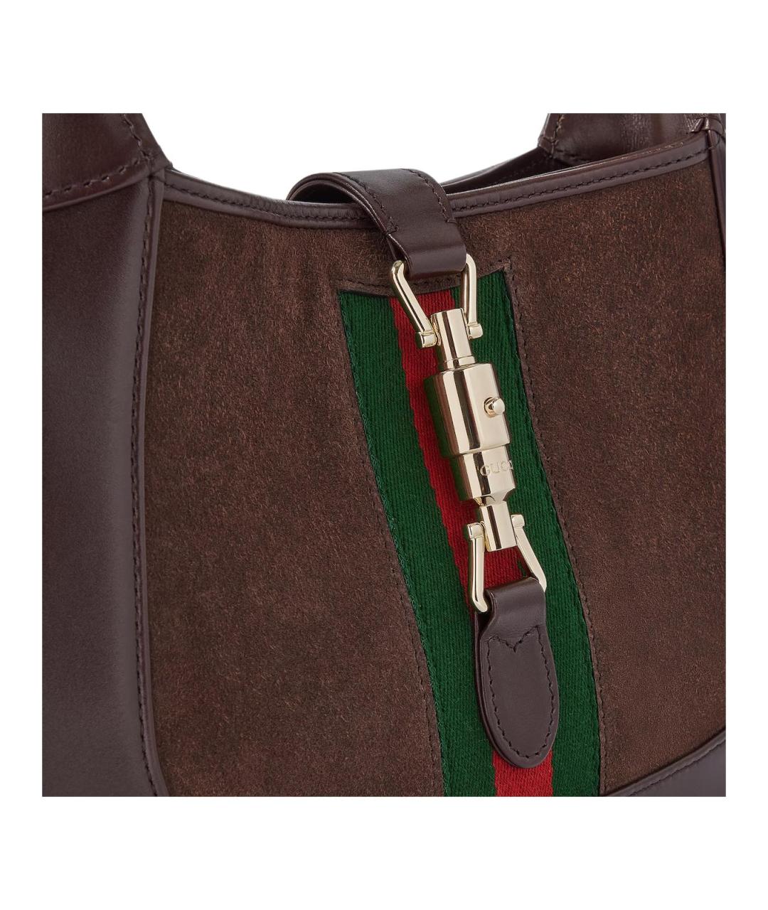 GUCCI Коричневая замшевая сумка через плечо, фото 5