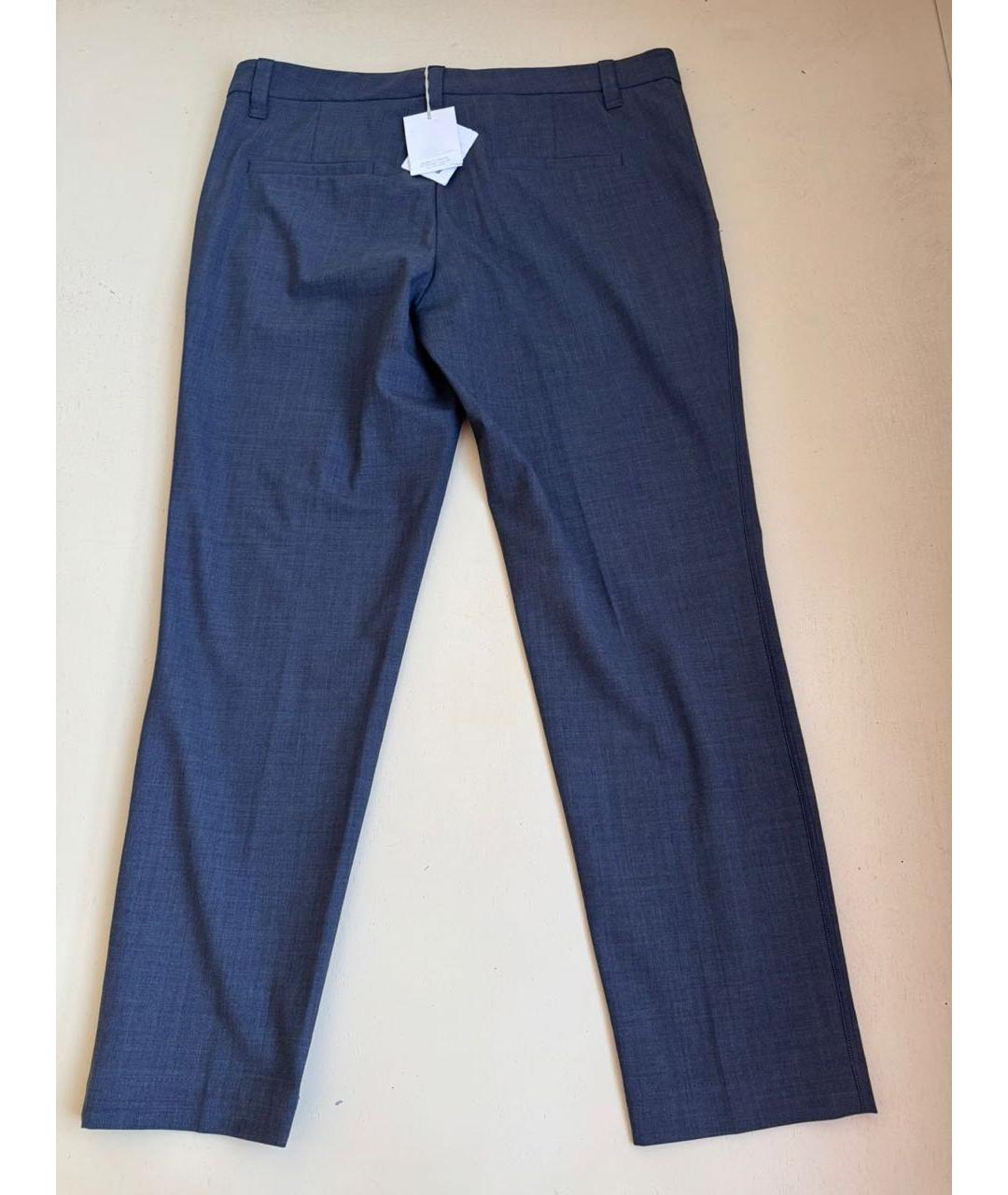 BRUNELLO CUCINELLI Серые прямые брюки, фото 2