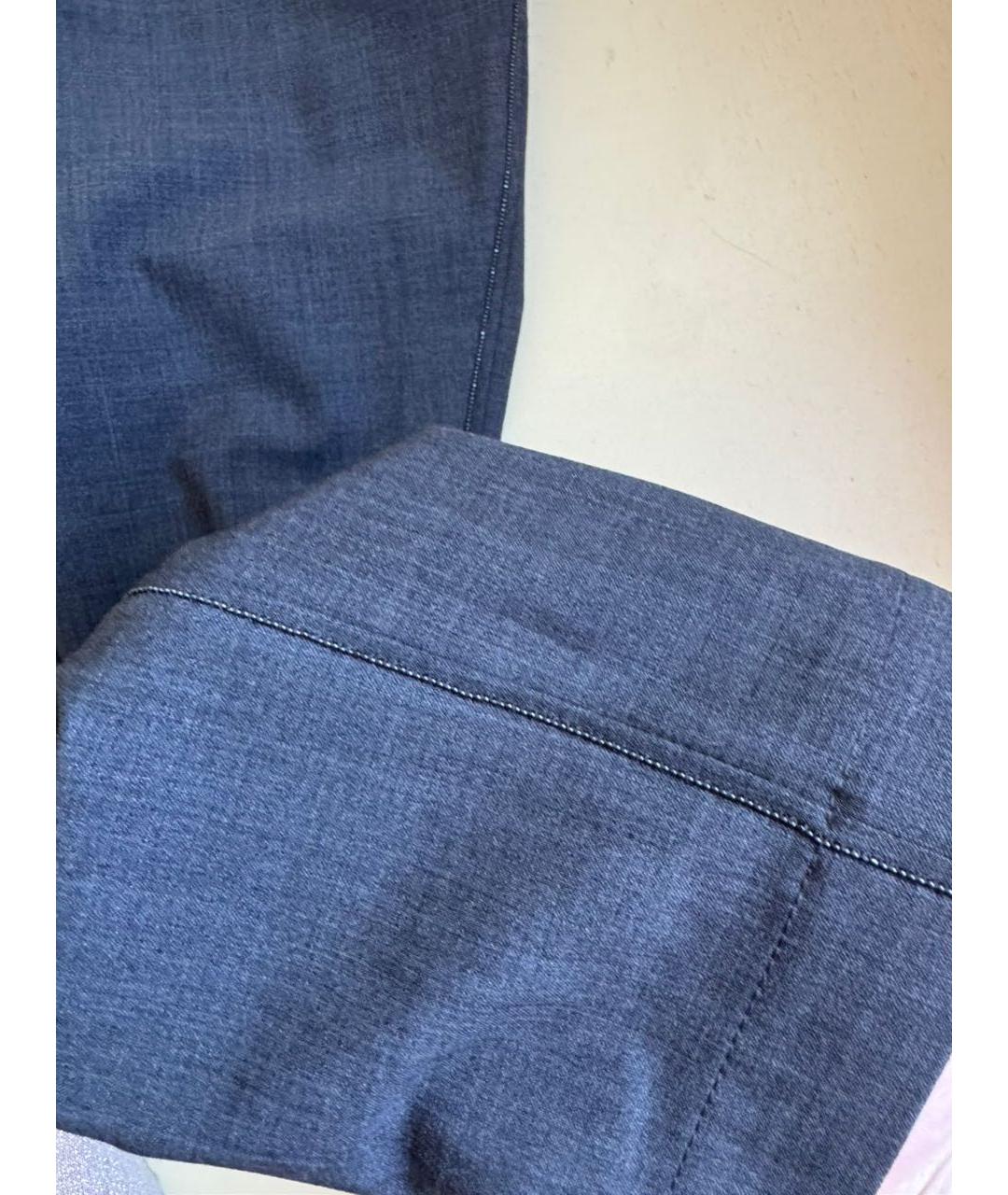 BRUNELLO CUCINELLI Серые прямые брюки, фото 8