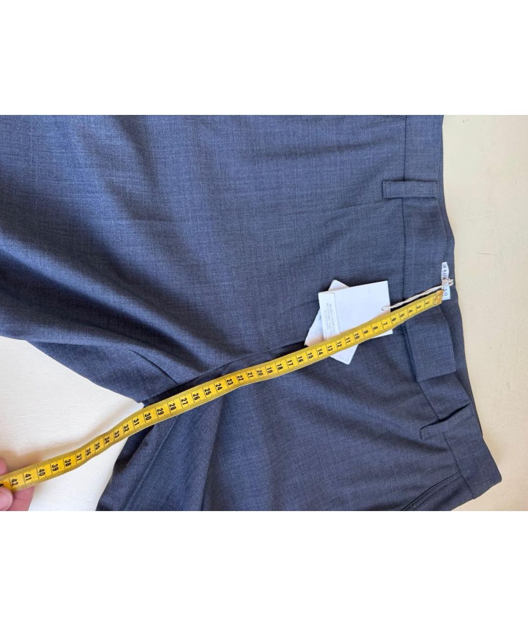 BRUNELLO CUCINELLI Серые прямые брюки, фото 4