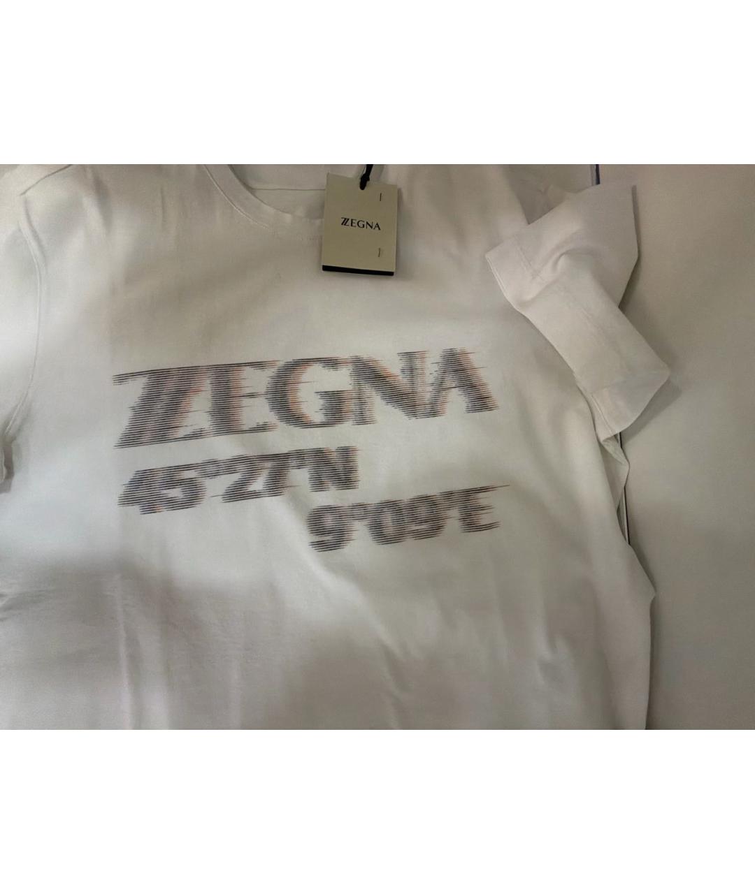ZZEGNA Белая хлопковая футболка, фото 4