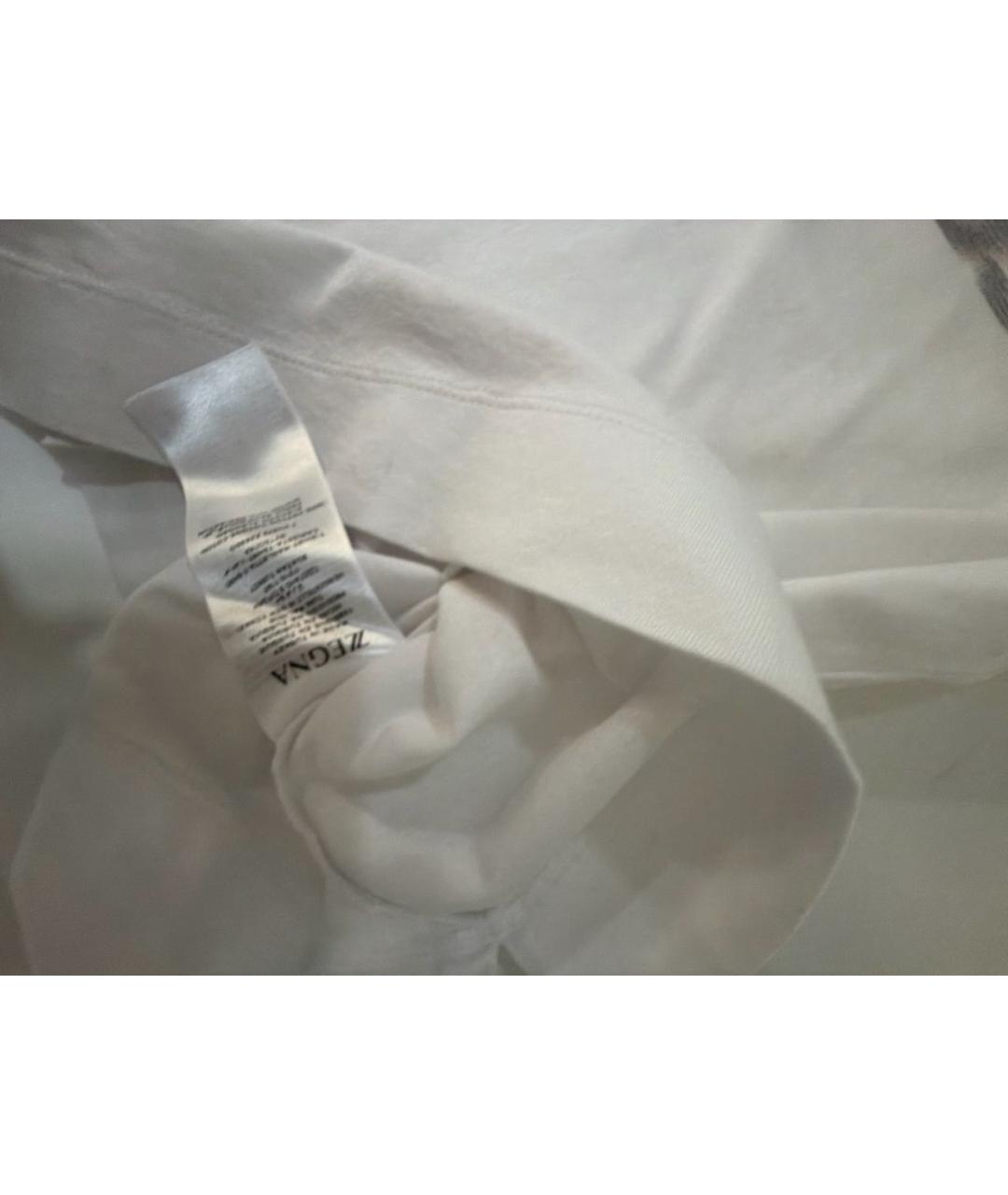 ZZEGNA Белая хлопковая футболка, фото 5