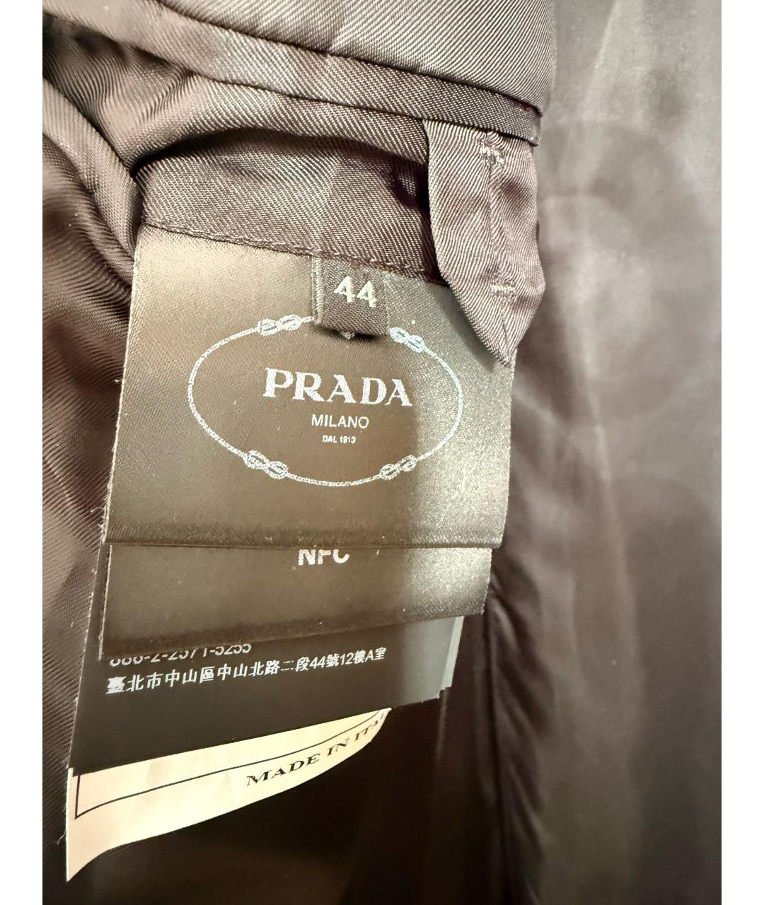 PRADA Серое шерстяное пальто, фото 5