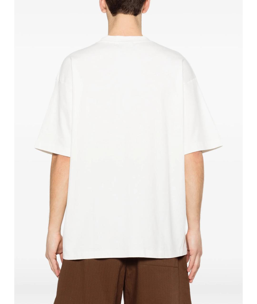 Drole de Monsieur Белая хлопковая футболка, фото 4