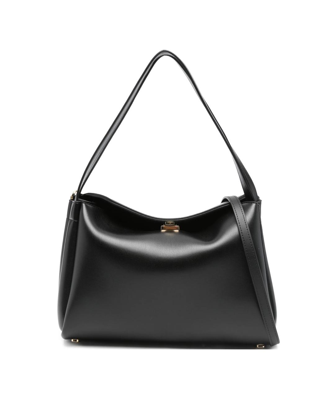 THEMOIRE Черная кожаная сумка через плечо, фото 1