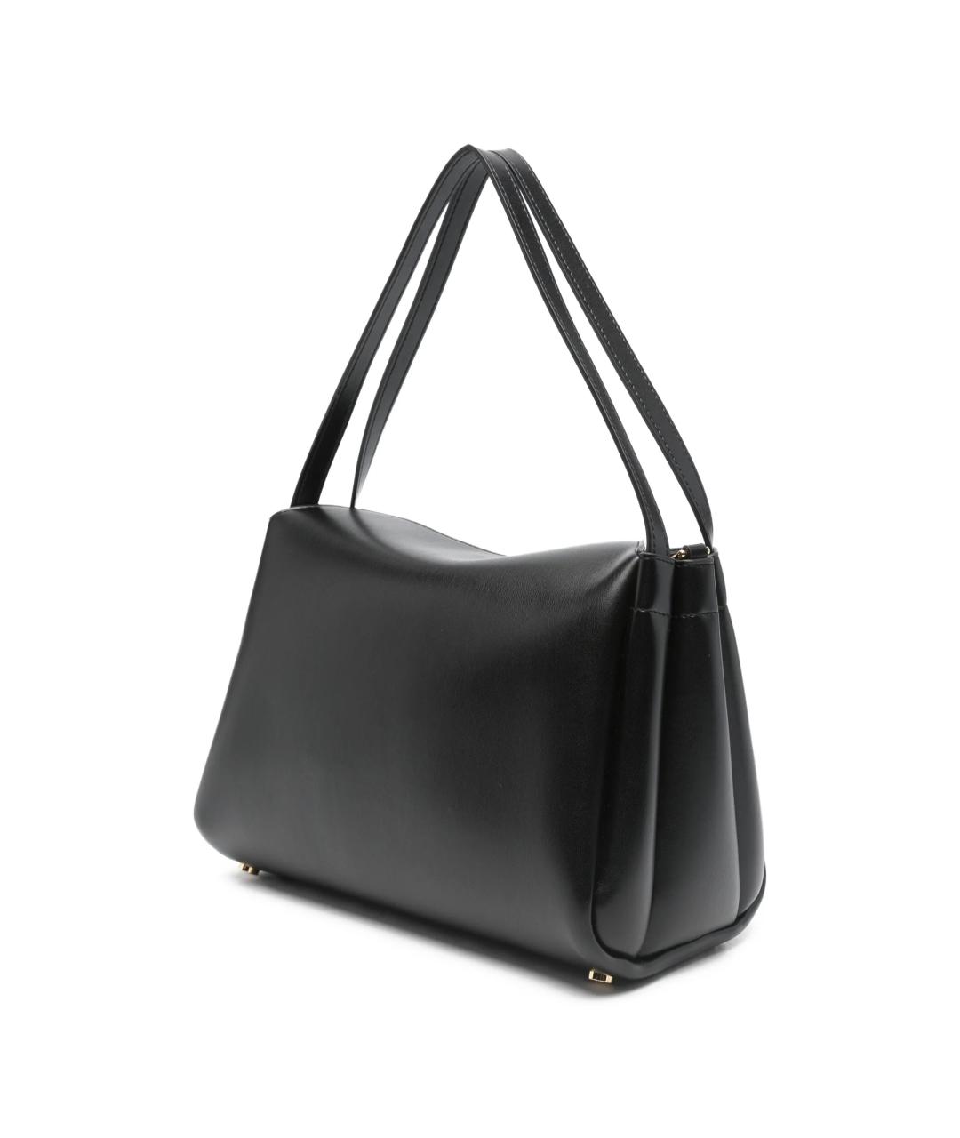 THEMOIRE Черная кожаная сумка через плечо, фото 3