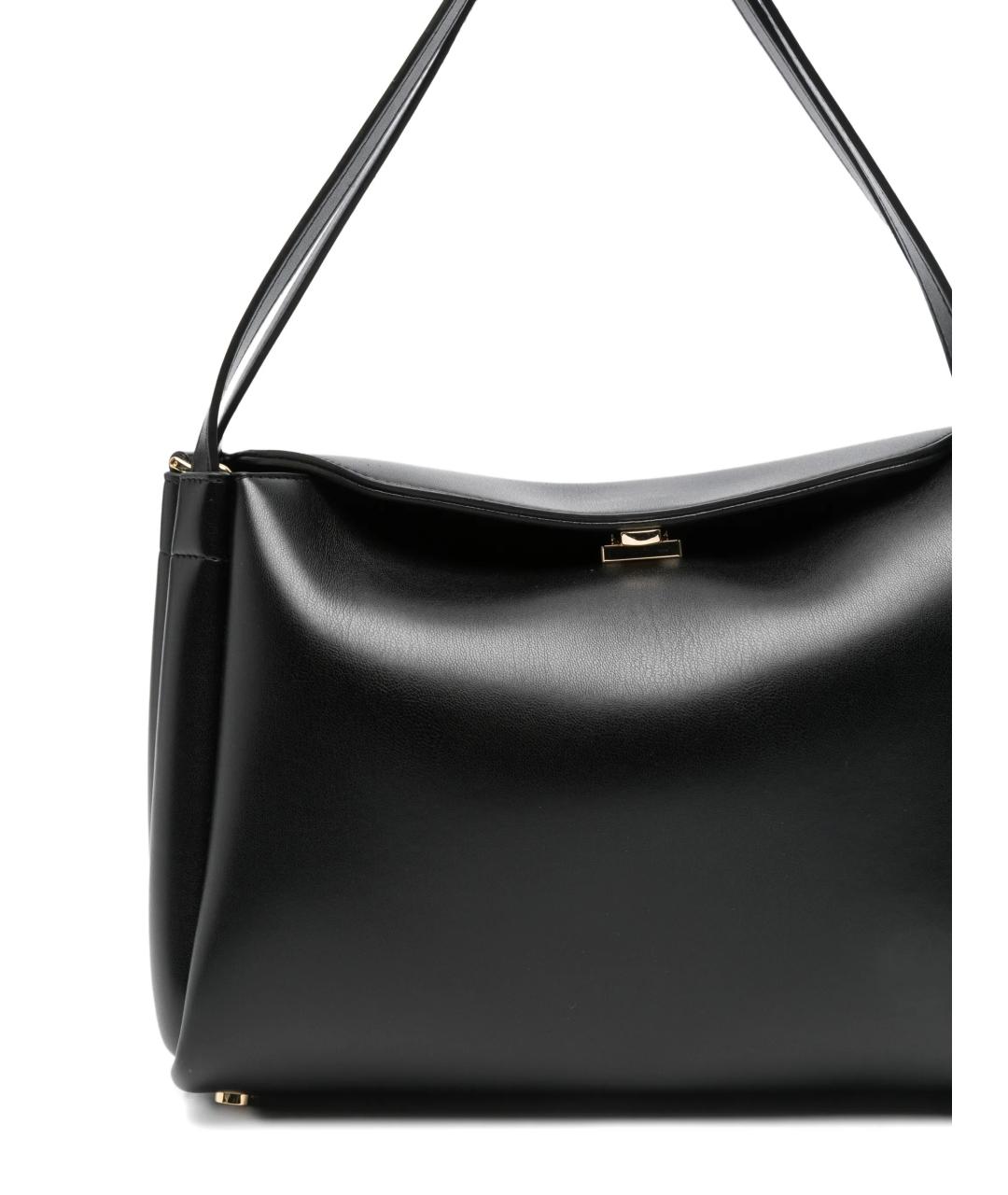 THEMOIRE Черная кожаная сумка через плечо, фото 4