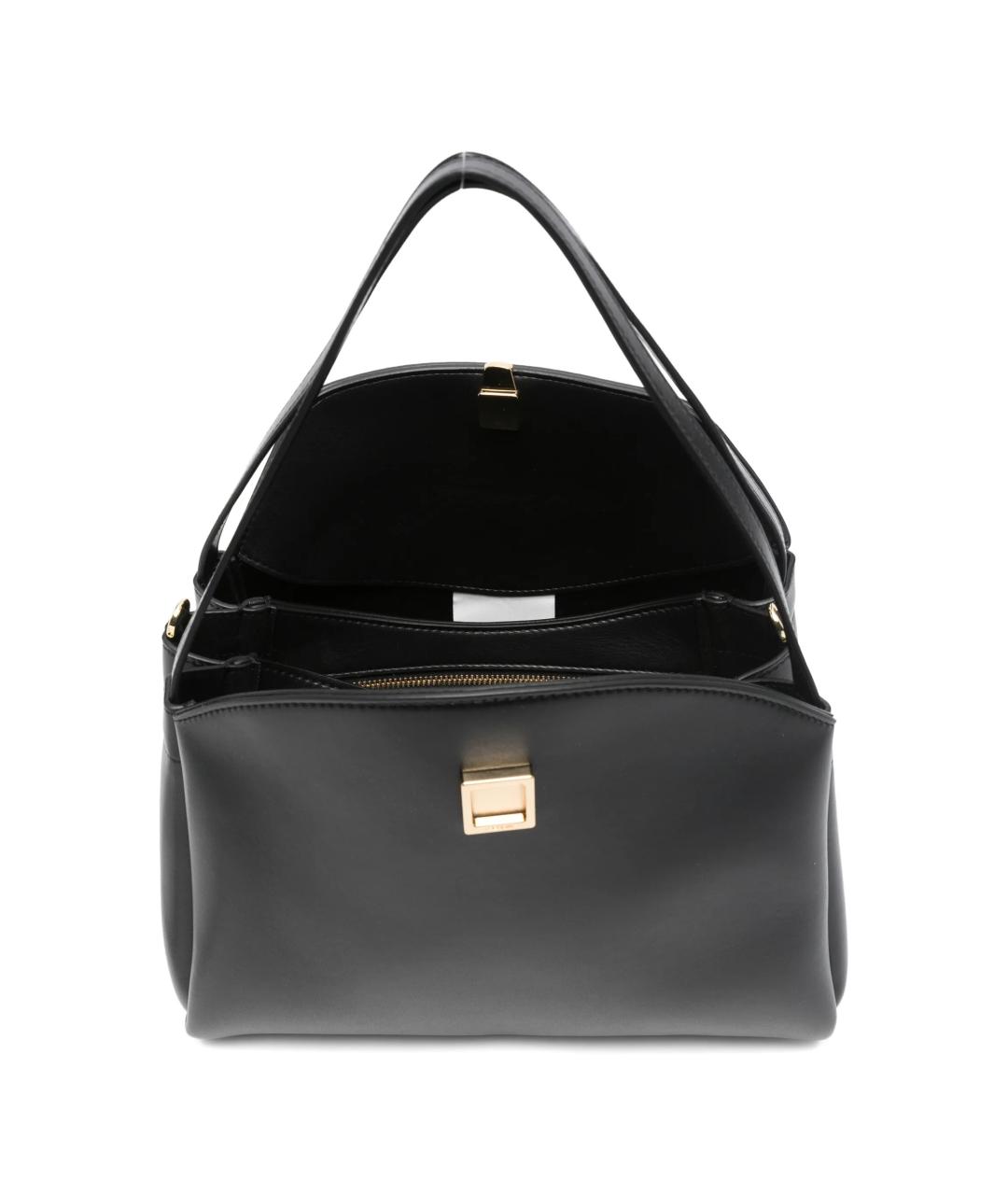 THEMOIRE Черная кожаная сумка через плечо, фото 5