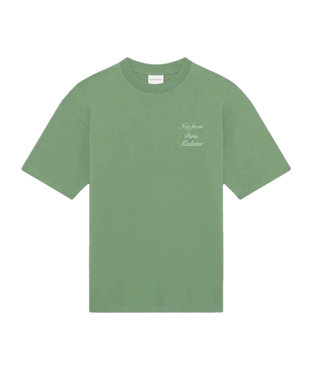 Drole de Monsieur Зеленая хлопковая футболка, фото 1