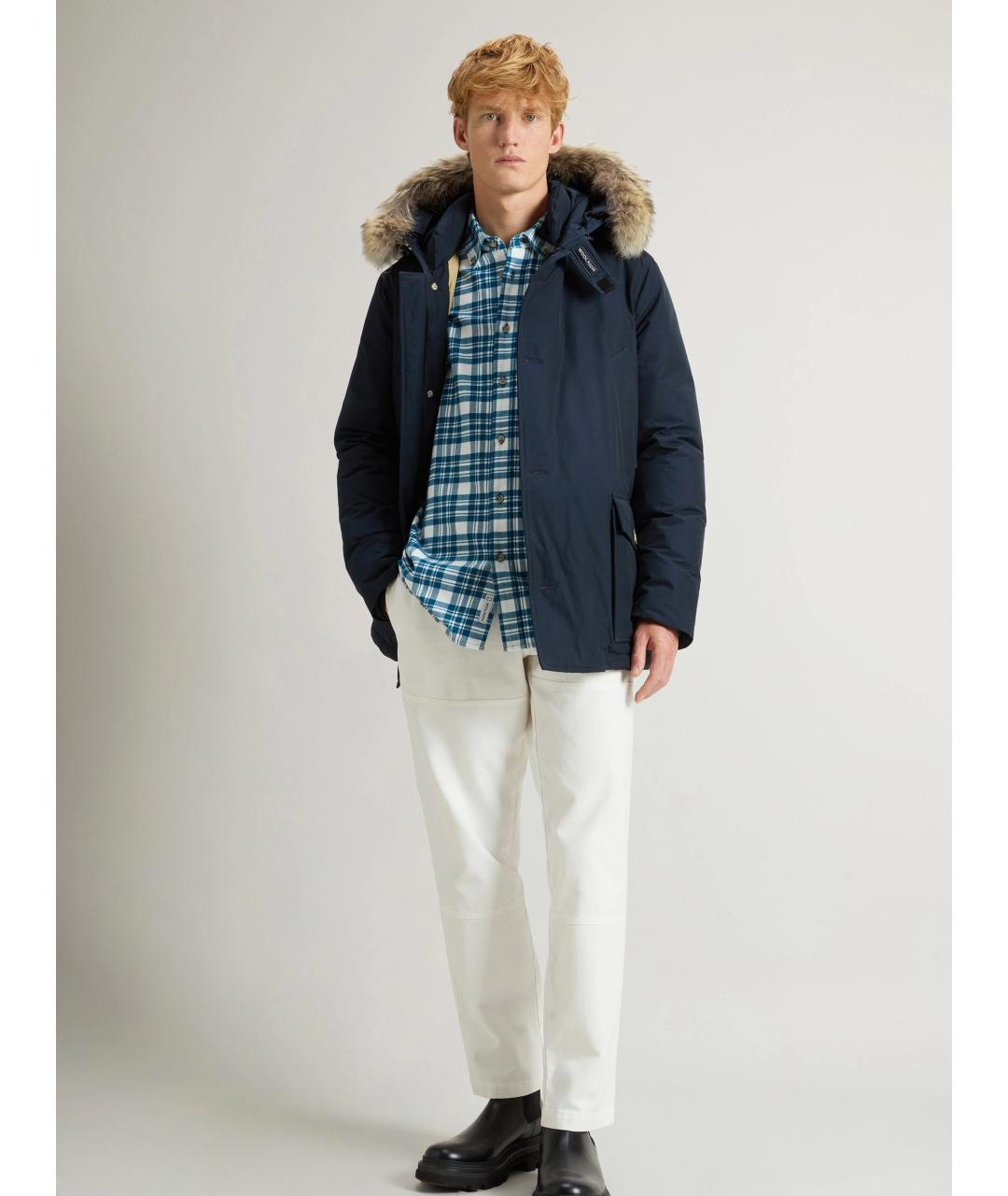 WOOLRICH Темно-синяя хлопковая парка, фото 3