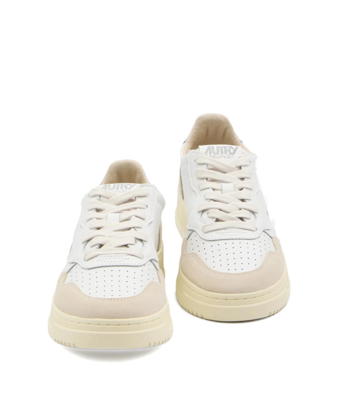 AUTRY Белые кожаные низкие кроссовки / кеды, фото 4