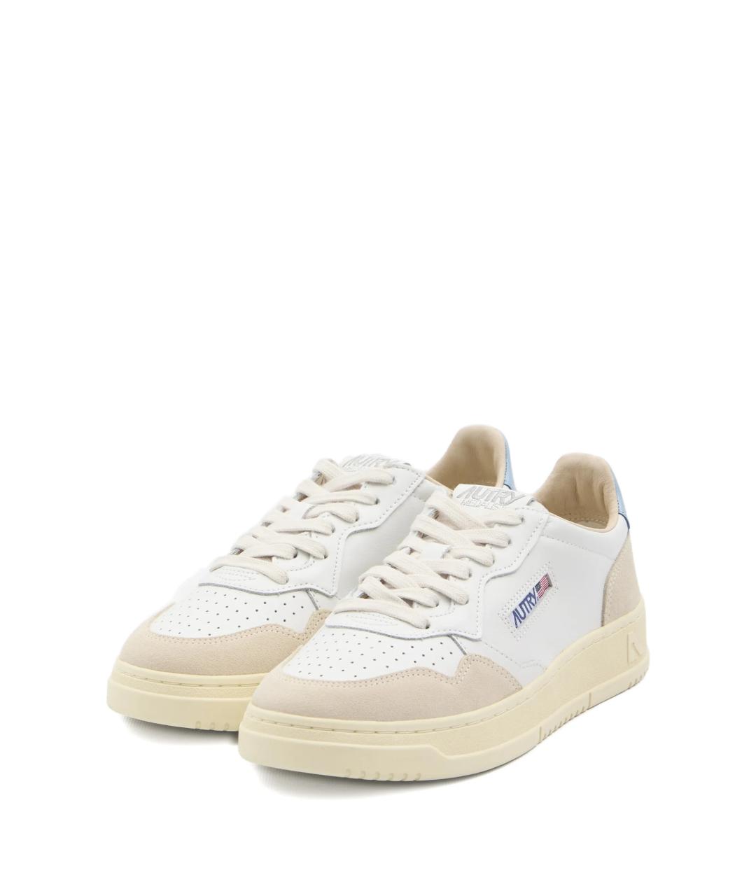 AUTRY Белые кожаные низкие кроссовки / кеды, фото 2