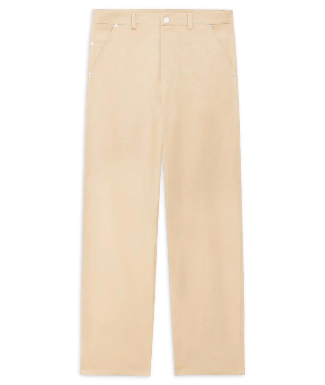 Drole de Monsieur Бежевые хлопковые повседневные брюки, фото 1