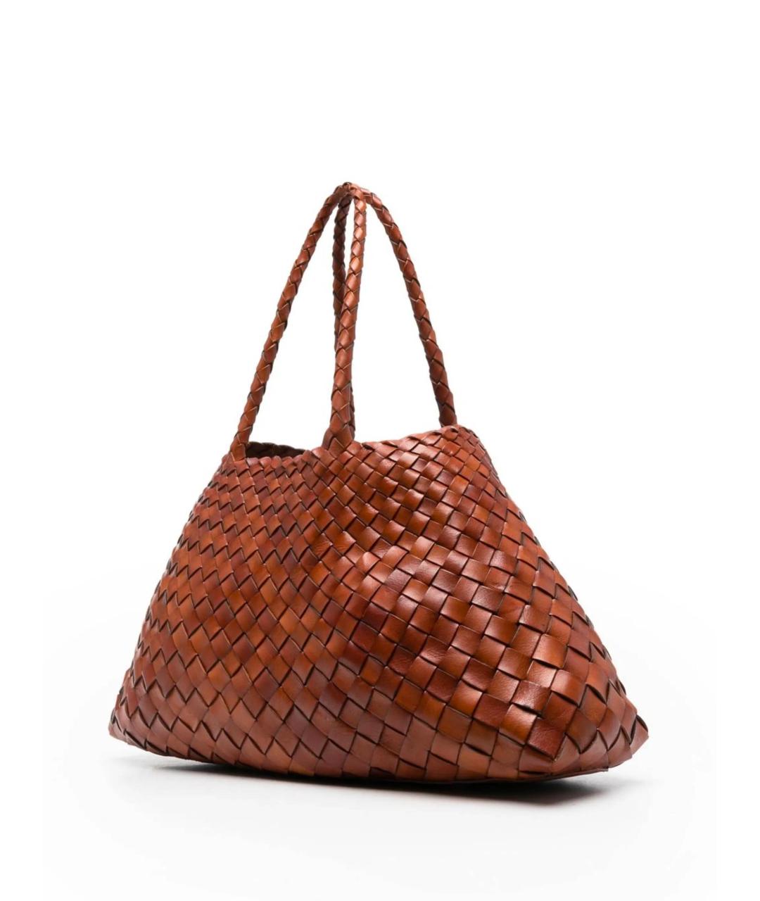 Dragon Diffusion Коричневая пелетеная сумка тоут, фото 4