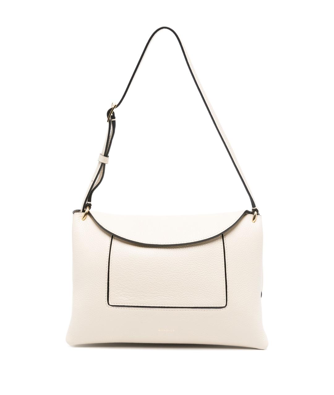 WANDLER Бежевая кожаная сумка через плечо, фото 1