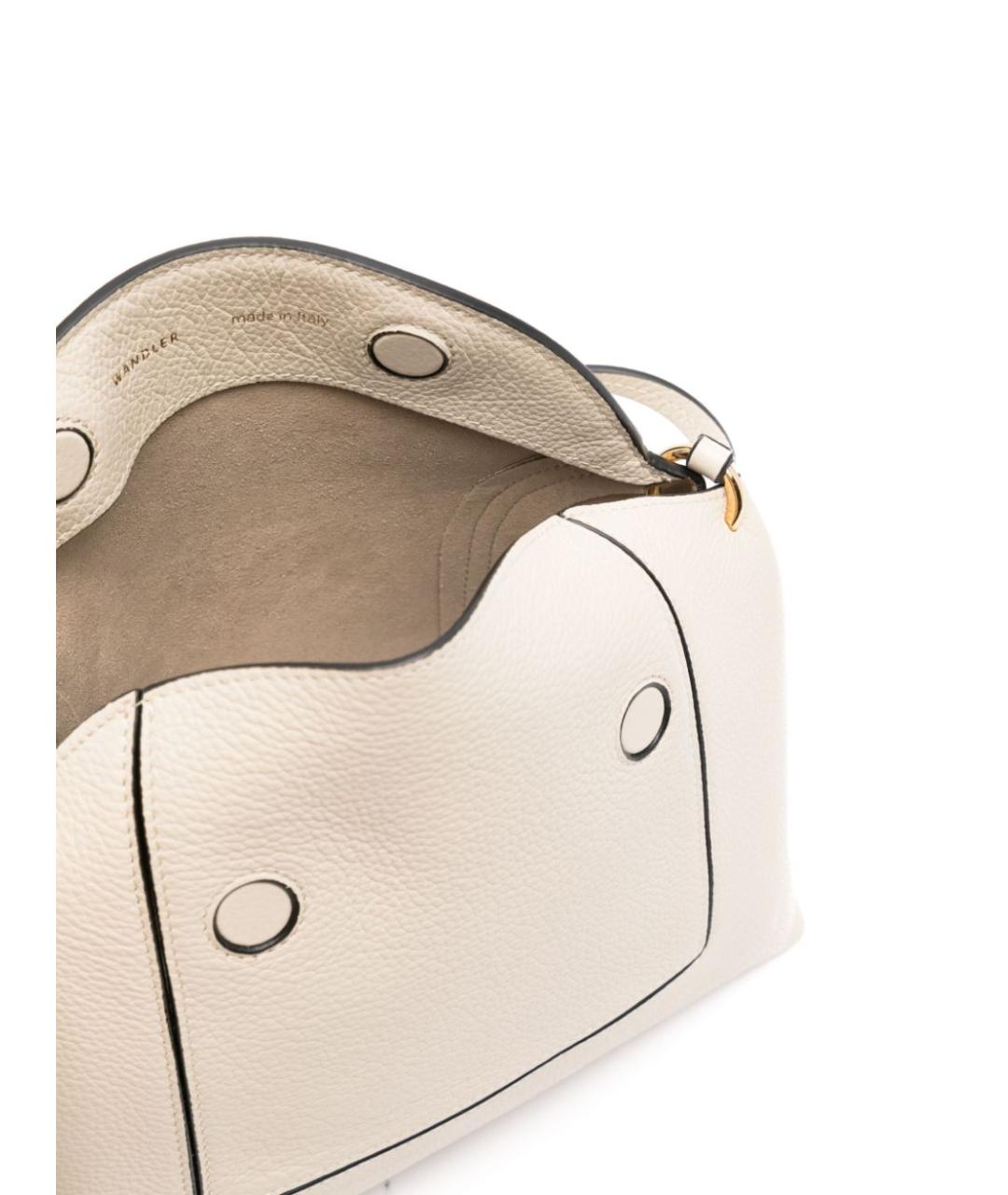WANDLER Бежевая кожаная сумка через плечо, фото 5