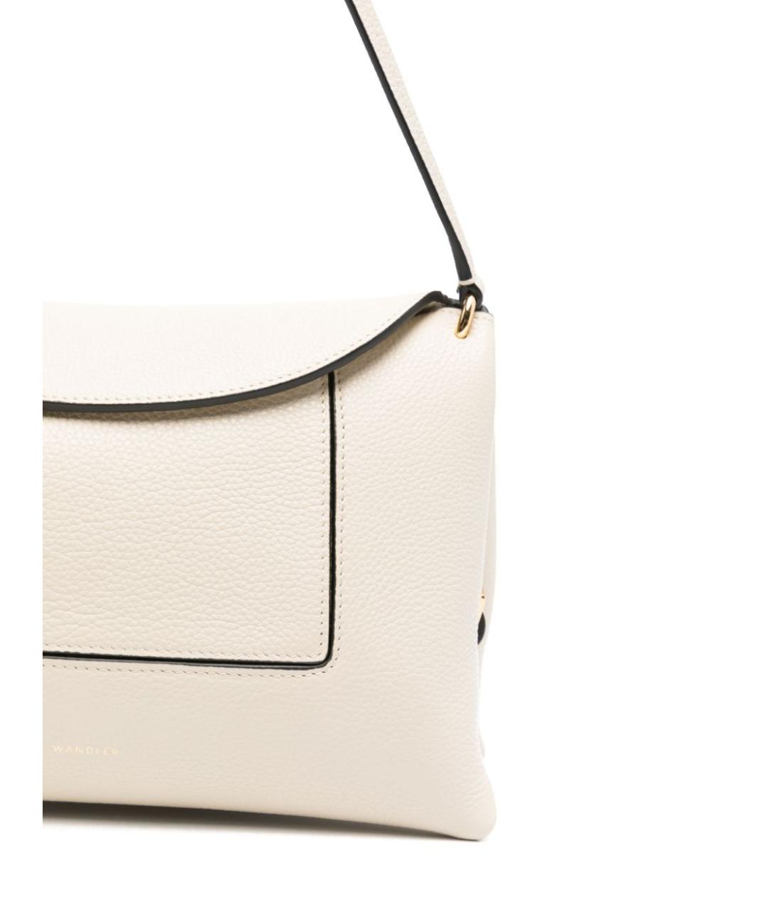 WANDLER Бежевая кожаная сумка через плечо, фото 4
