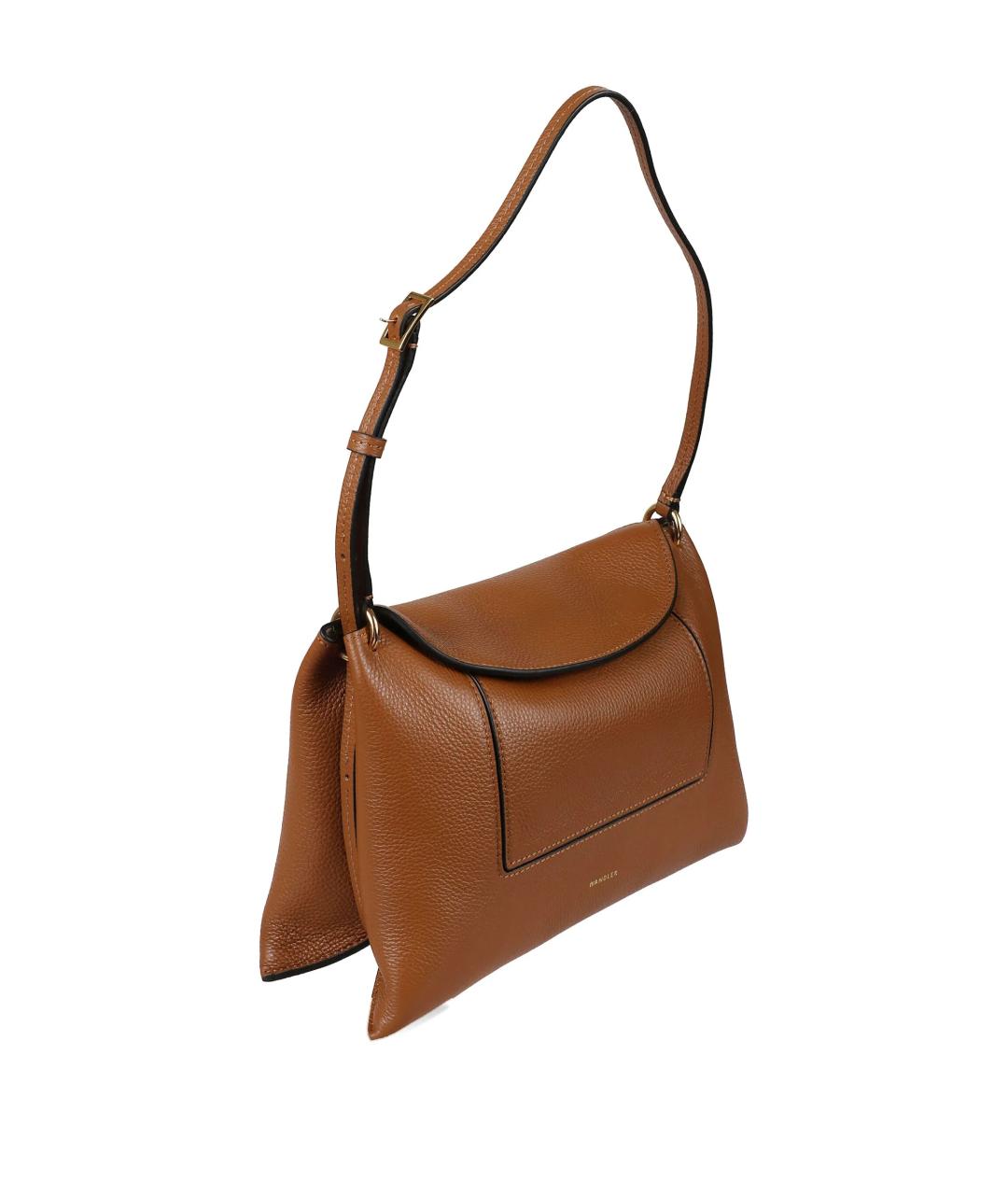 WANDLER Коричневая кожаная сумка через плечо, фото 3