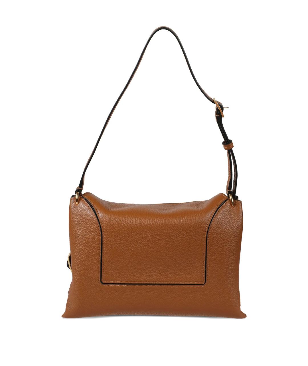 WANDLER Коричневая кожаная сумка через плечо, фото 2