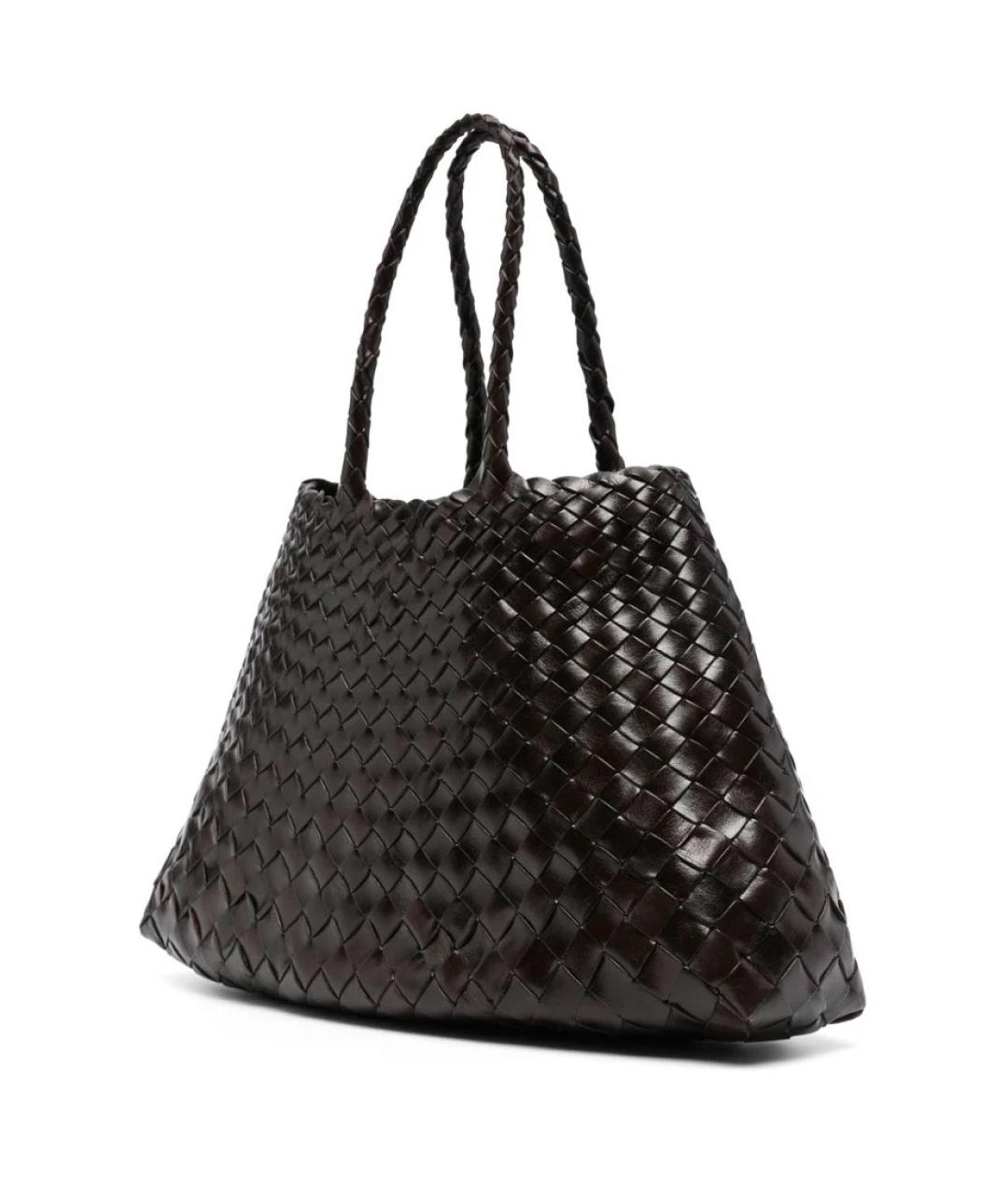 Dragon Diffusion Коричневая кожаная сумка тоут, фото 2