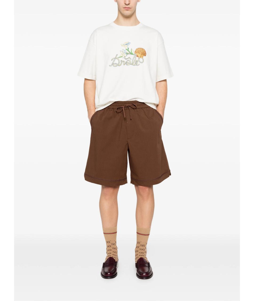 Drole de Monsieur Белая хлопковая футболка, фото 2