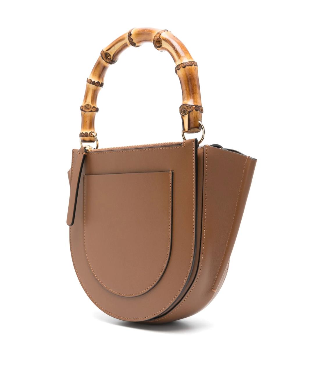 WANDLER Коричневая кожаная сумка тоут, фото 3