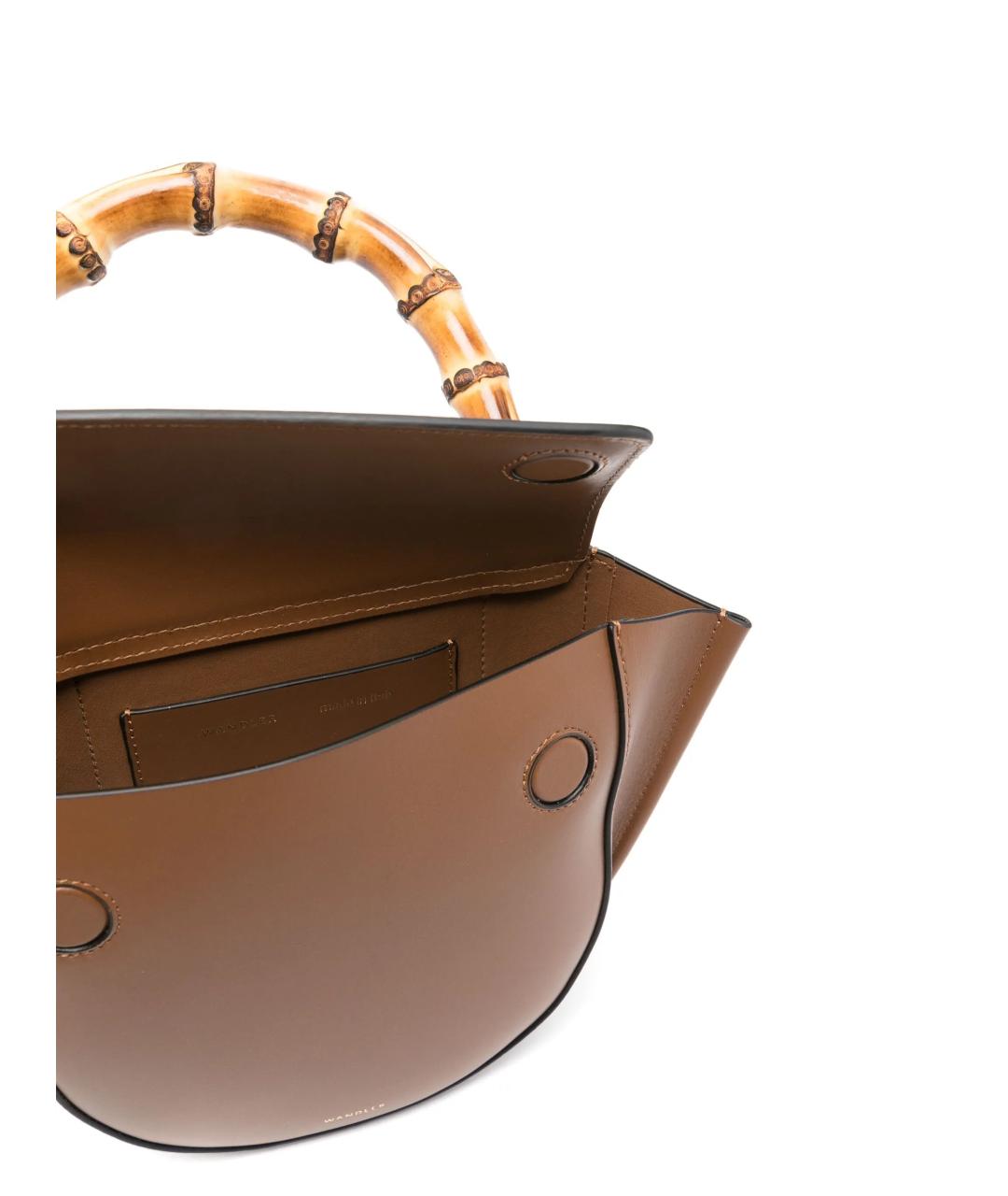 WANDLER Коричневая кожаная сумка тоут, фото 5