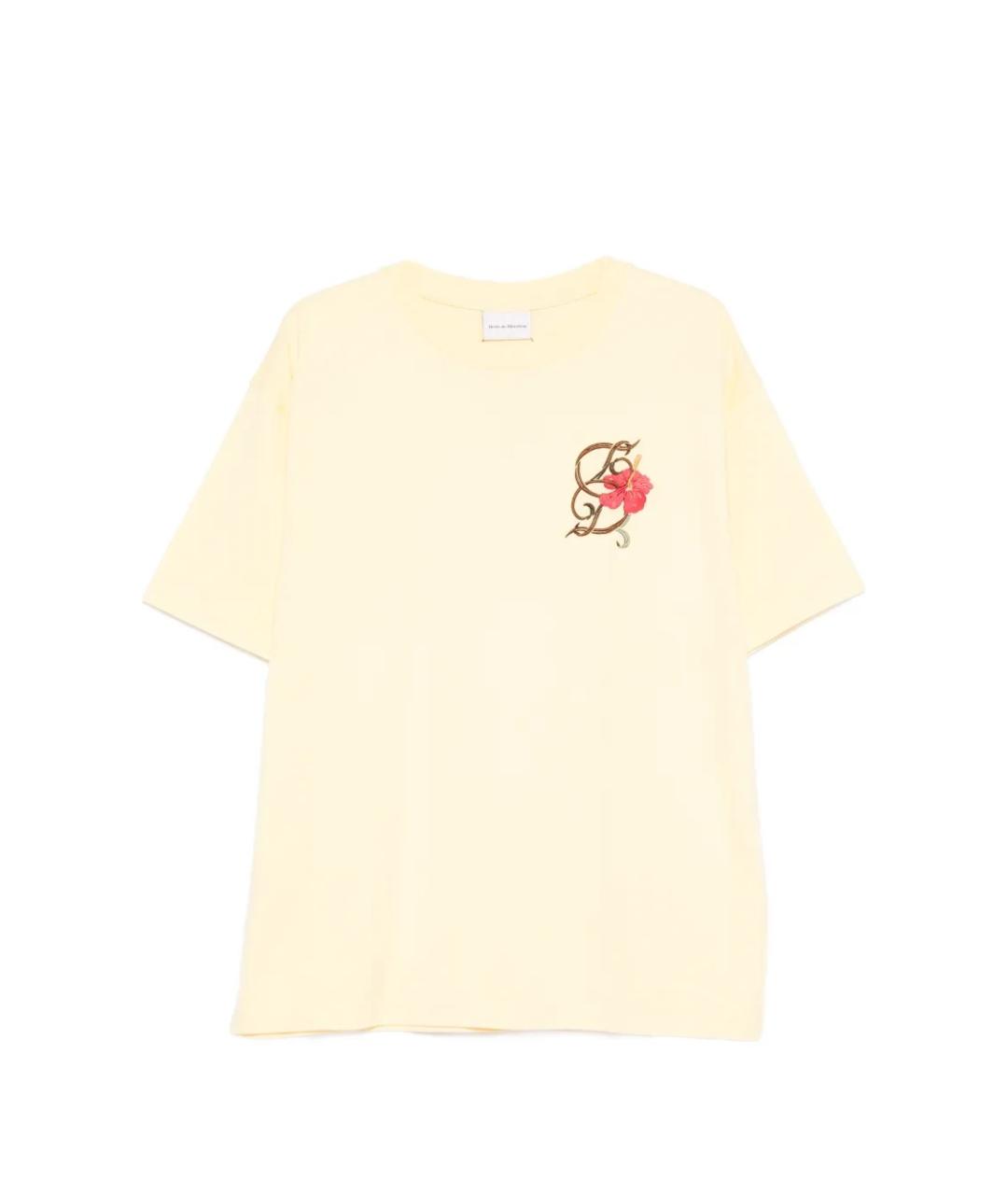 Drole de Monsieur Желтая хлопковая футболка, фото 1