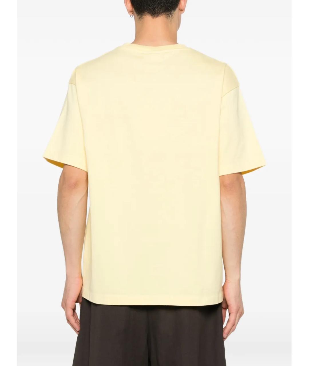Drole de Monsieur Желтая хлопковая футболка, фото 3
