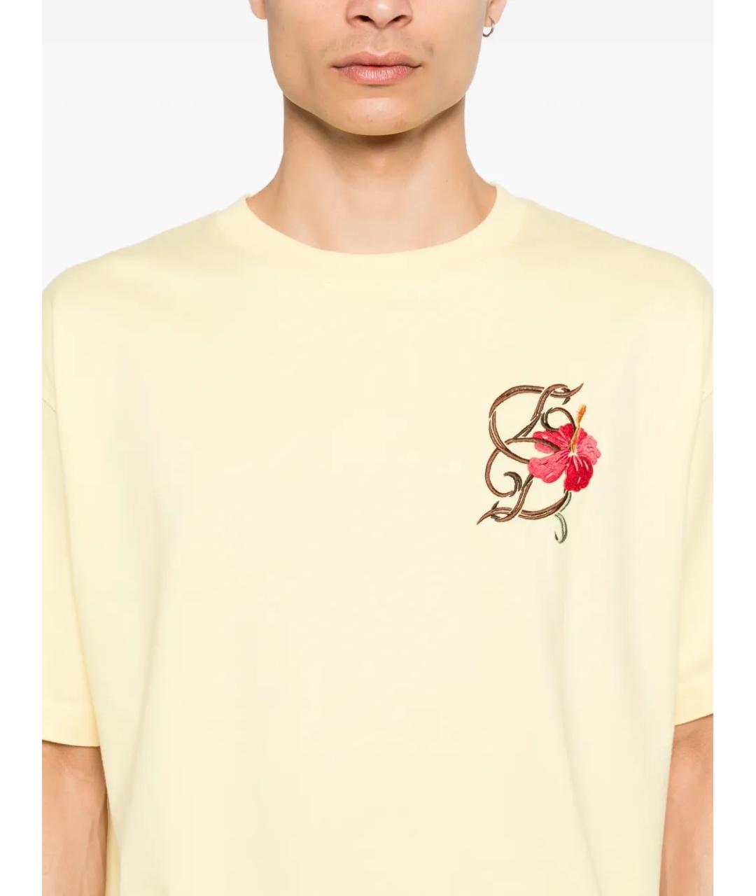 Drole de Monsieur Желтая хлопковая футболка, фото 5