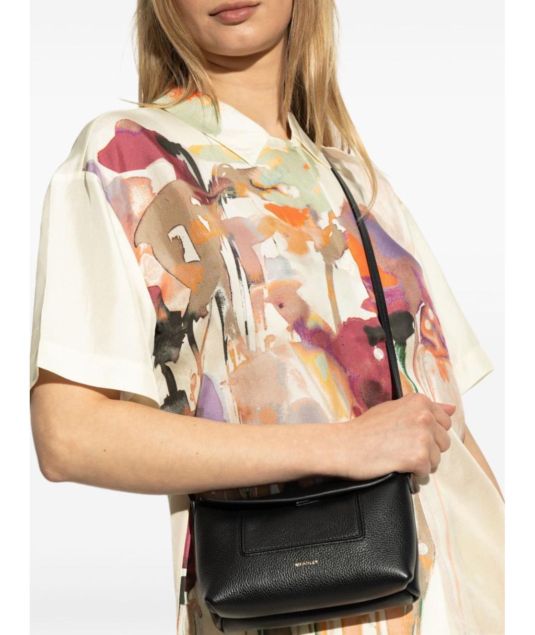 WANDLER Черная кожаная сумка через плечо, фото 2