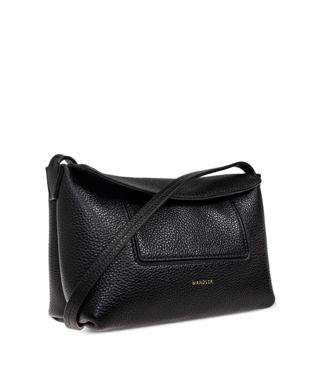 WANDLER Черная кожаная сумка через плечо, фото 3