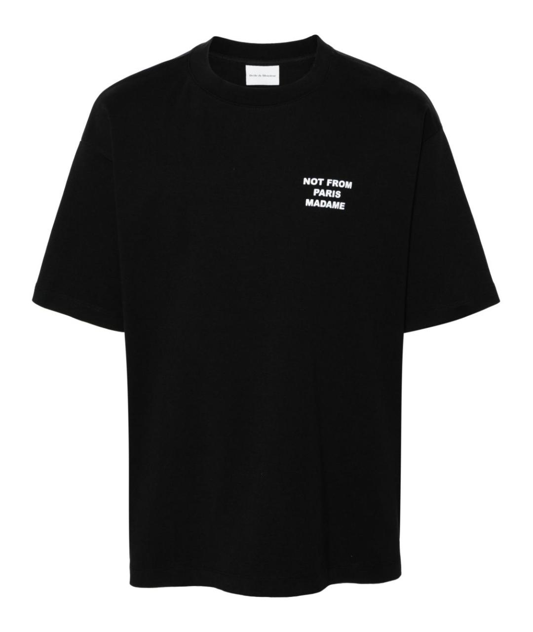 Drole de Monsieur Черная хлопковая футболка, фото 1