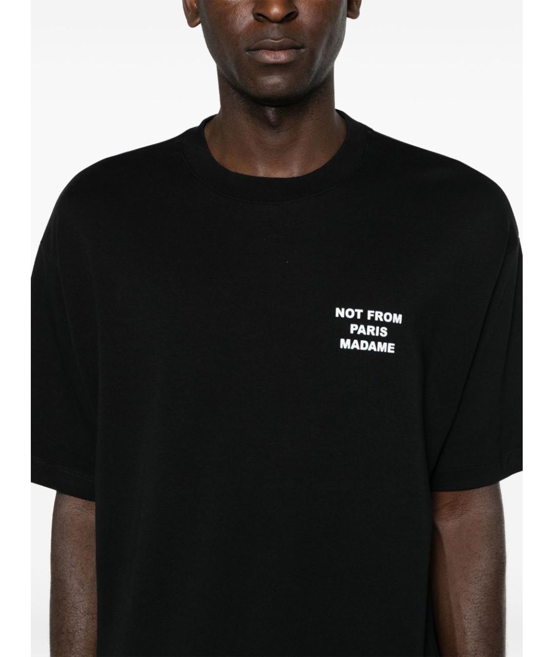 Drole de Monsieur Черная хлопковая футболка, фото 5