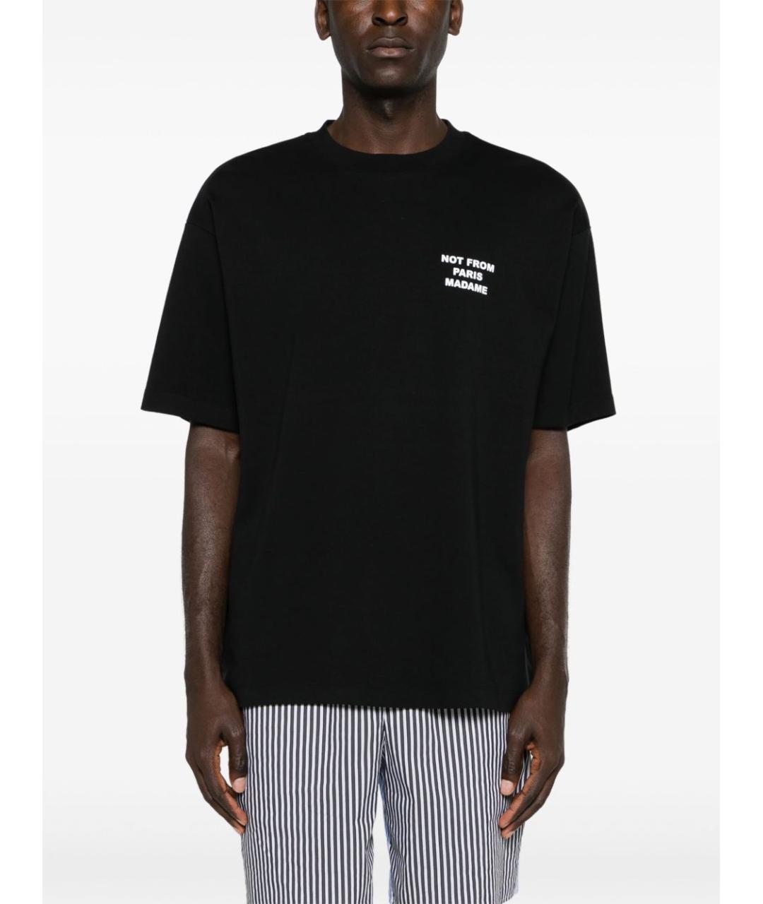 Drole de Monsieur Черная хлопковая футболка, фото 3