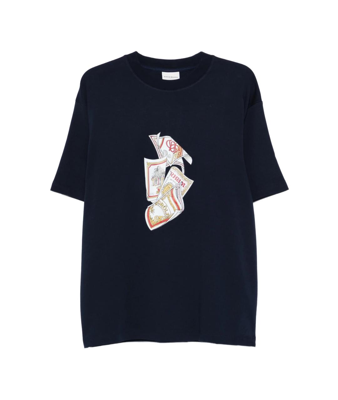 Drole de Monsieur Синяя хлопковая футболка, фото 1