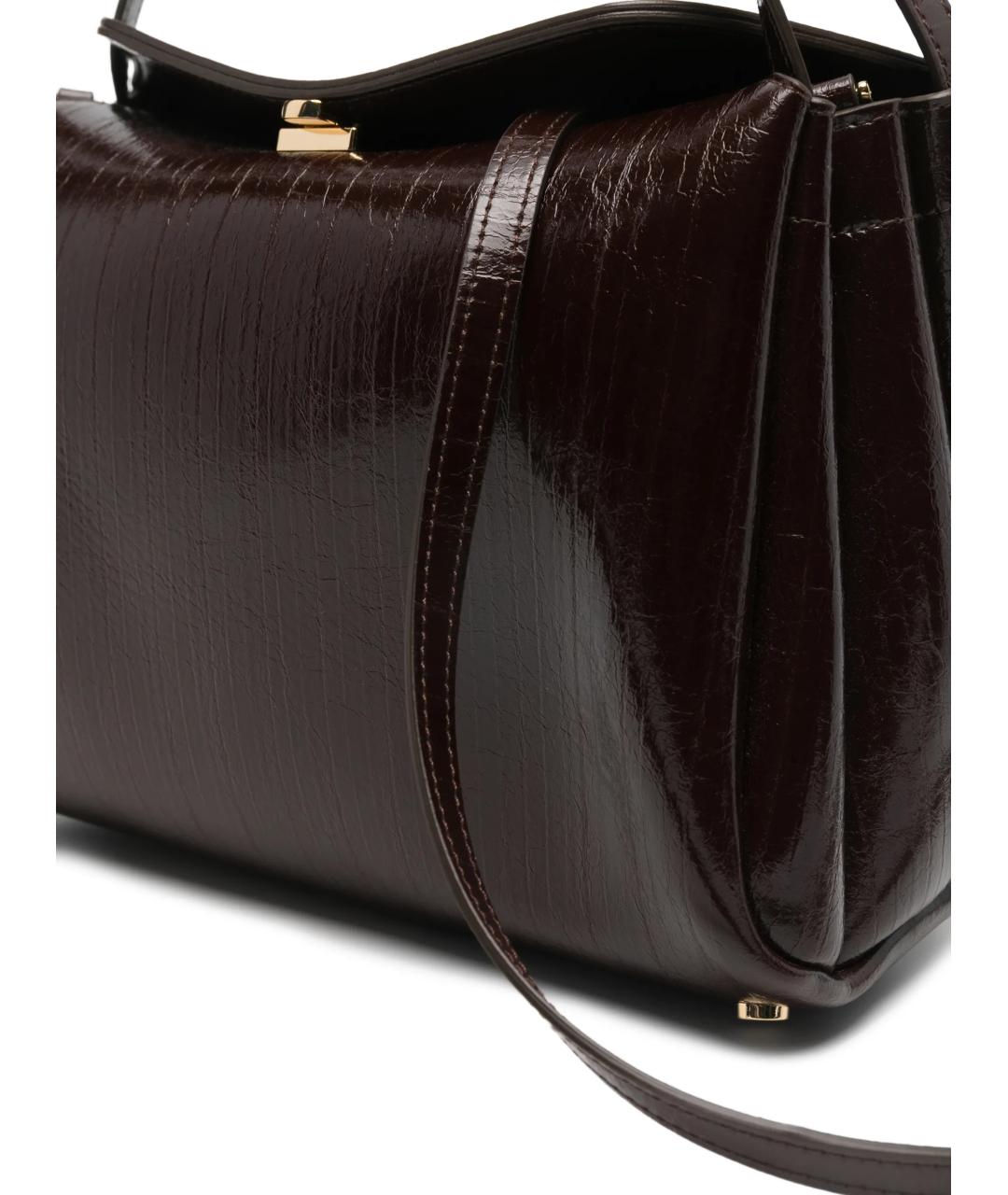 THEMOIRE Коричневая кожаная сумка через плечо, фото 4