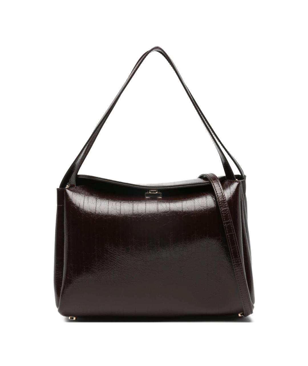 THEMOIRE Коричневая кожаная сумка через плечо, фото 1