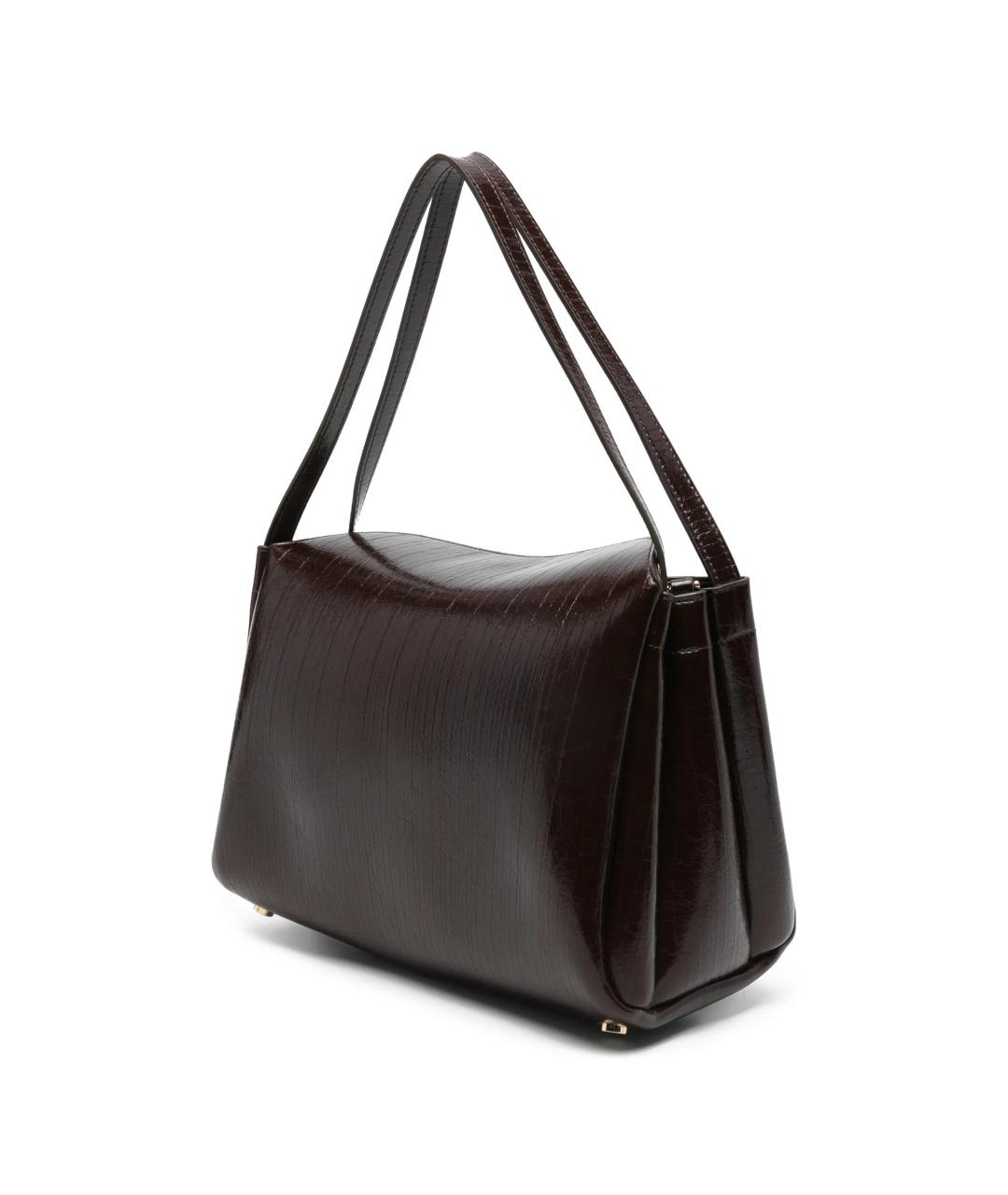 THEMOIRE Коричневая кожаная сумка через плечо, фото 3