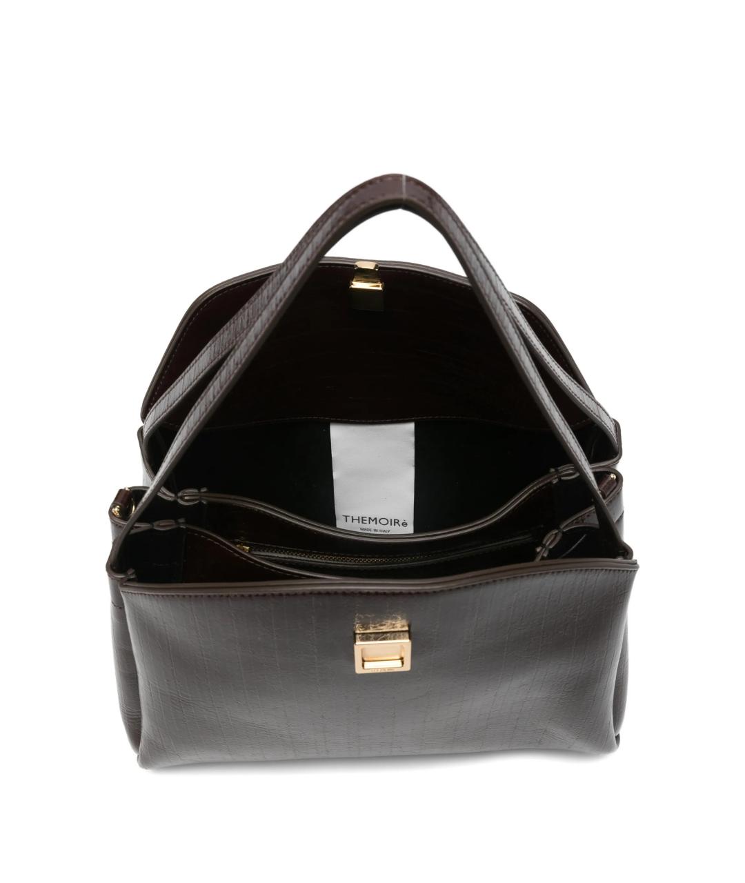 THEMOIRE Коричневая кожаная сумка через плечо, фото 5