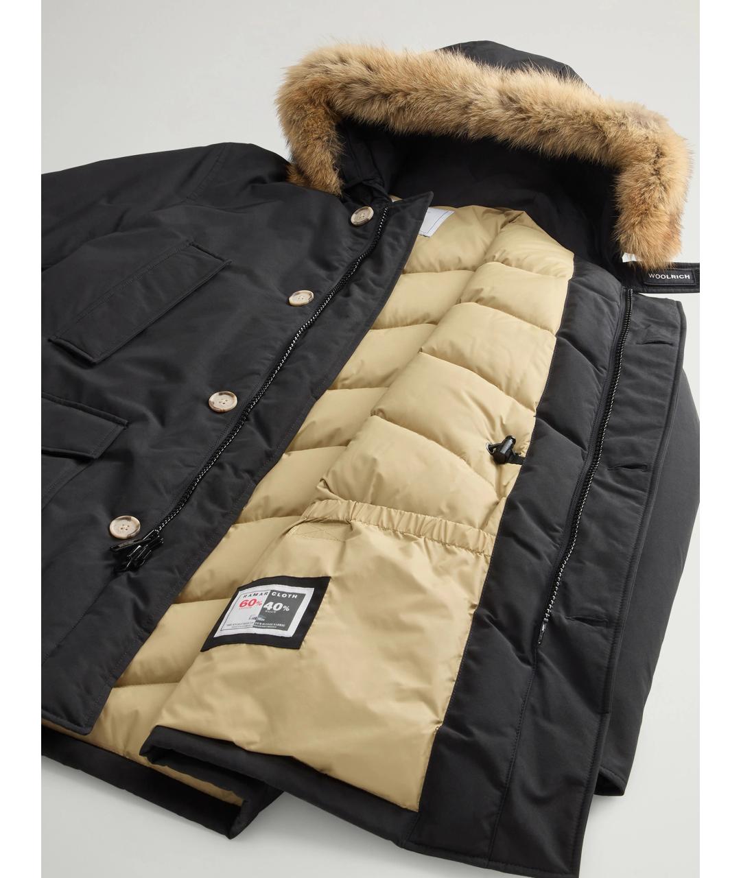 WOOLRICH Черное хлопковое пальто, фото 7