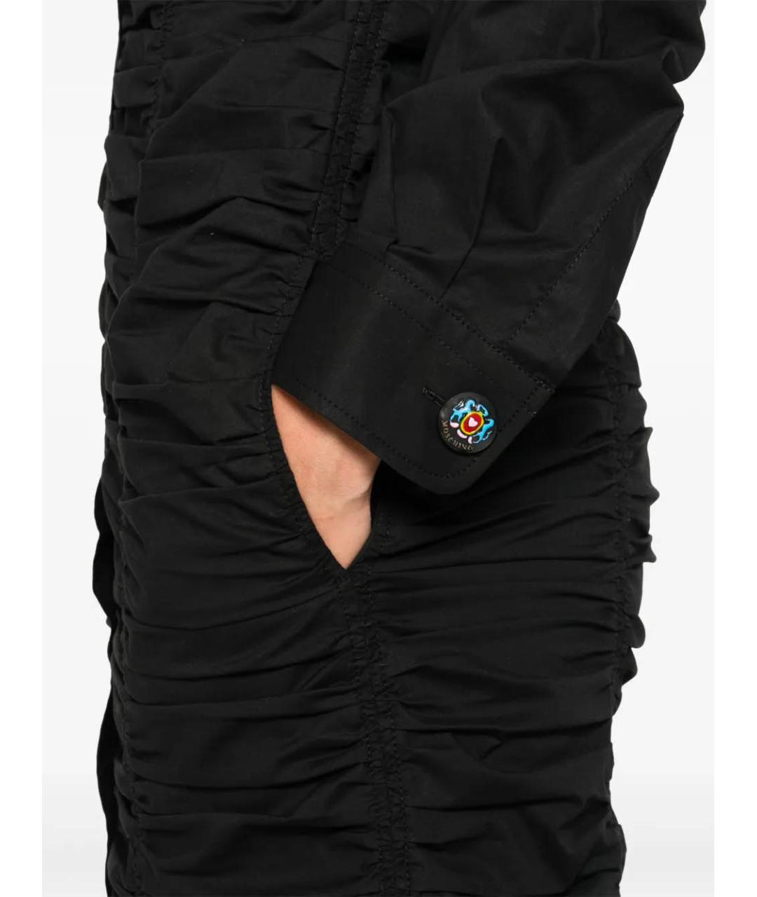 MOSCHINO Черное хлопковое повседневное платье, фото 5