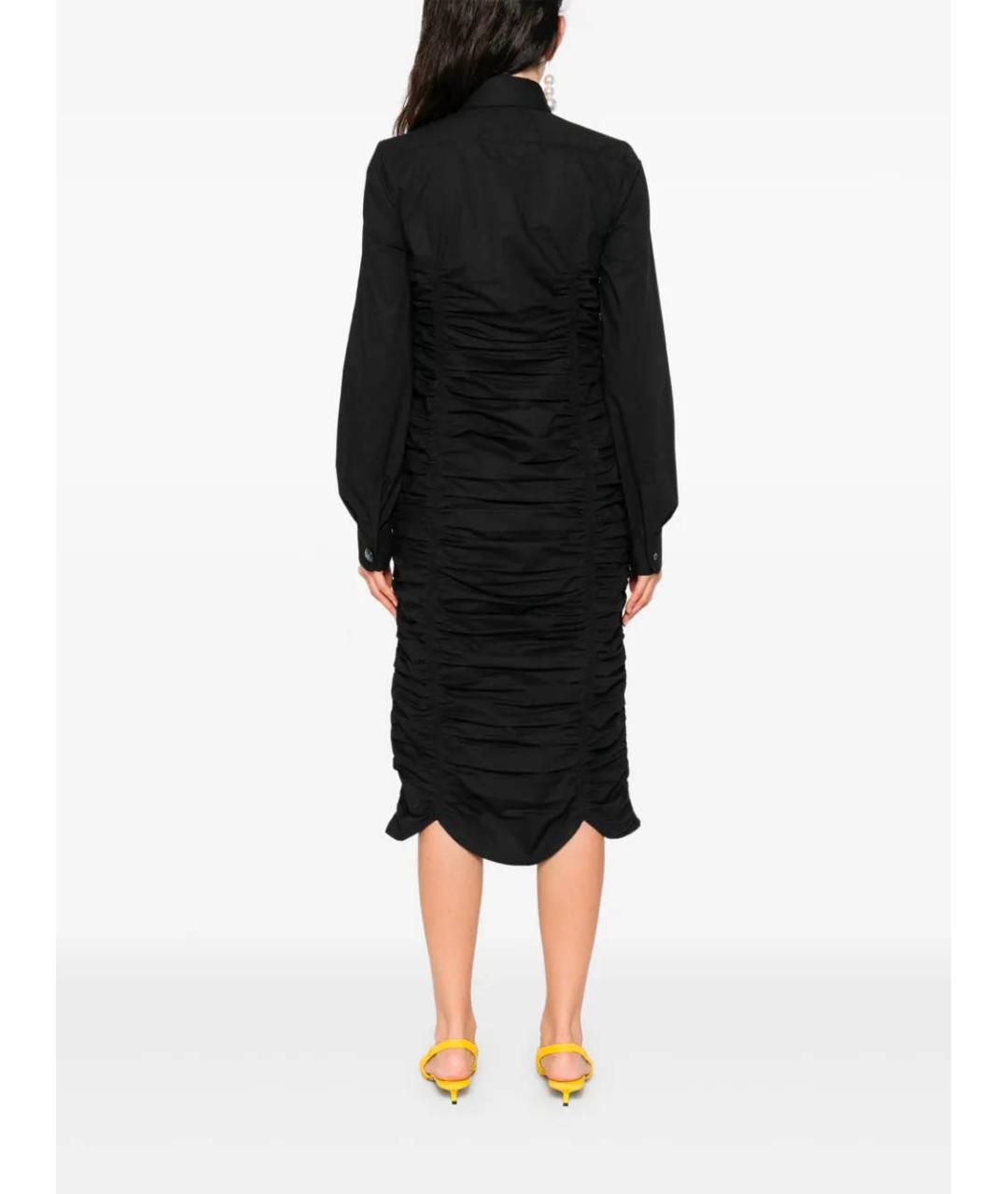 MOSCHINO Черное хлопковое повседневное платье, фото 4