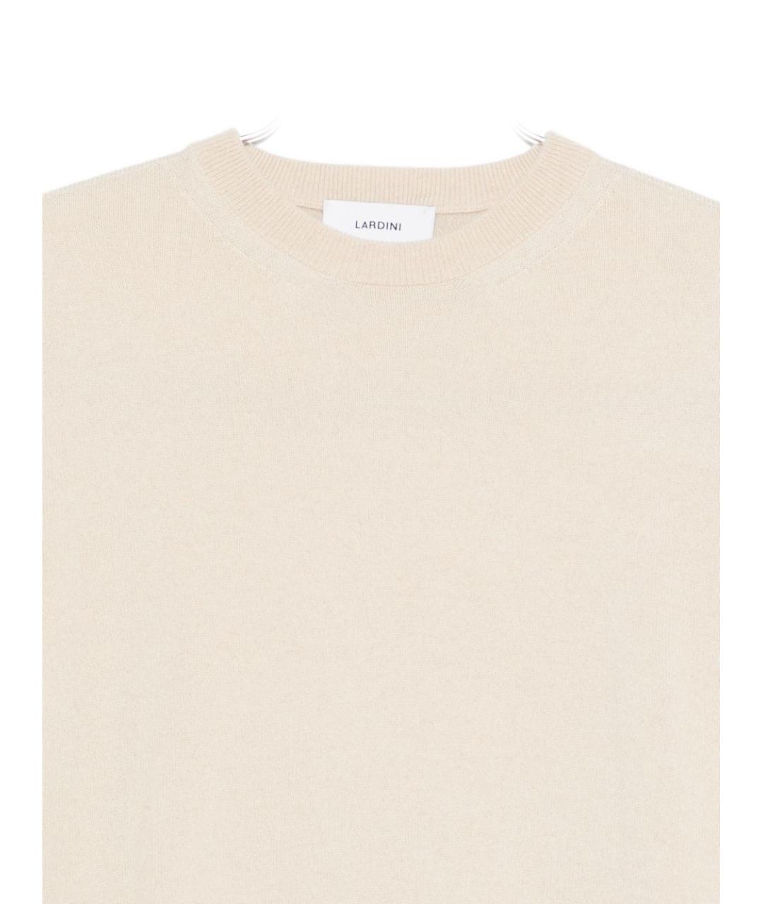 LARDINI Белый кашемировый джемпер / свитер, фото 3