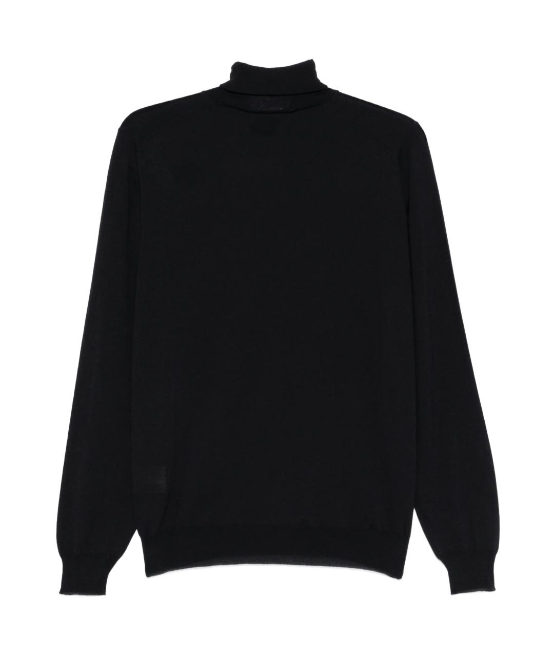 LARDINI Темно-синий шерстяной джемпер / свитер, фото 2