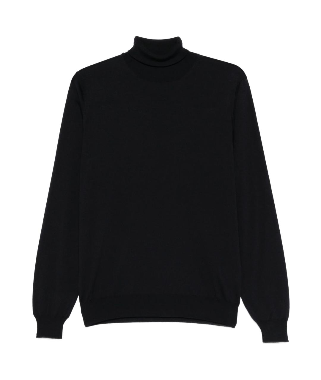 LARDINI Темно-синий шерстяной джемпер / свитер, фото 1