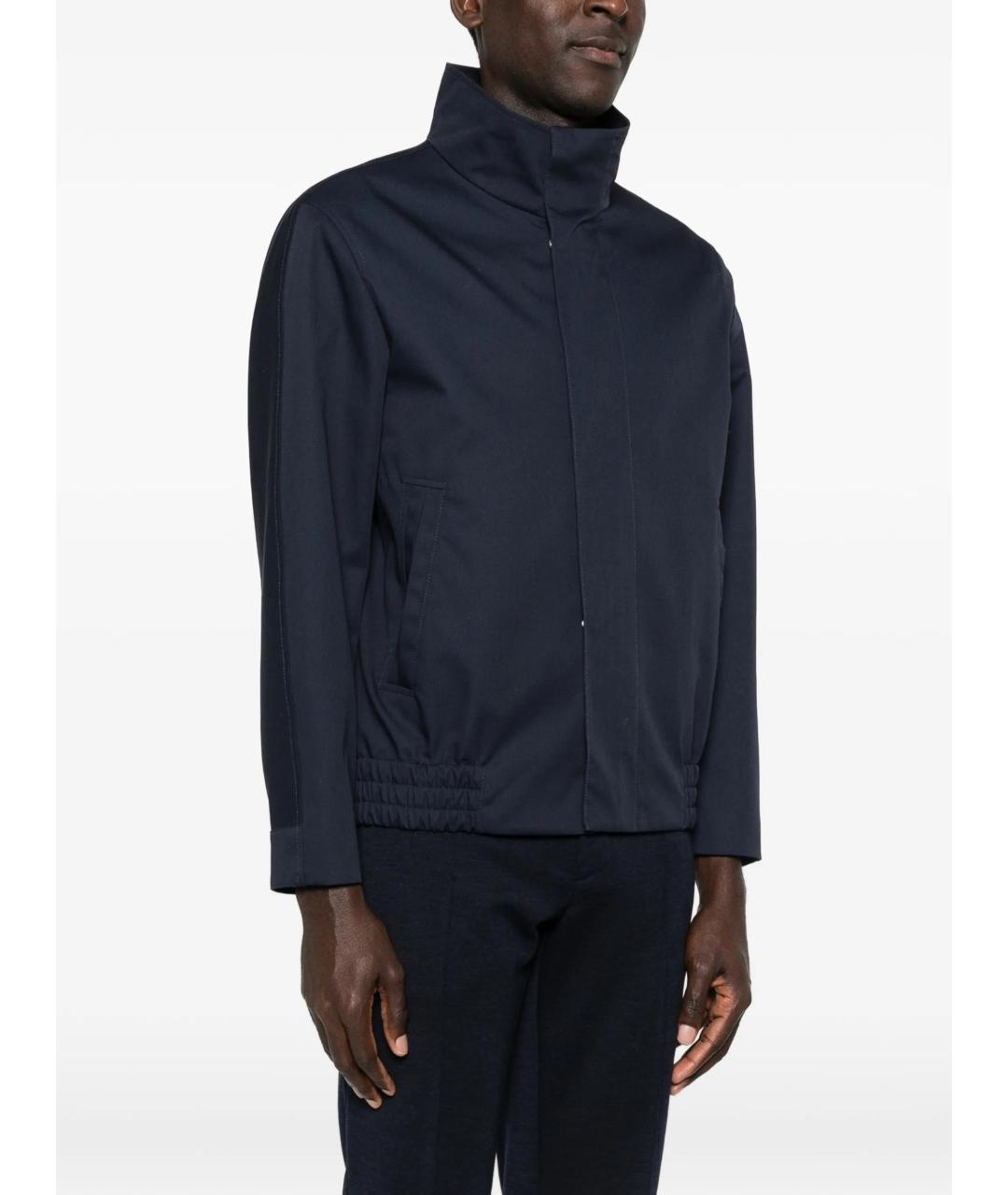 LARDINI Темно-синяя хлопковая куртка, фото 3