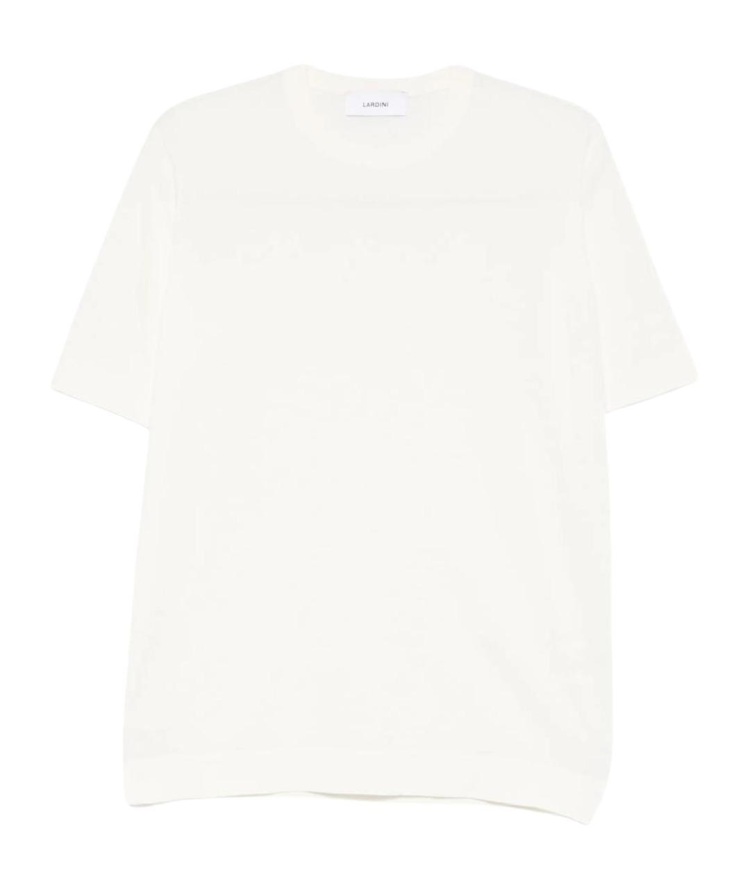 LARDINI Белая хлопковая футболка, фото 1