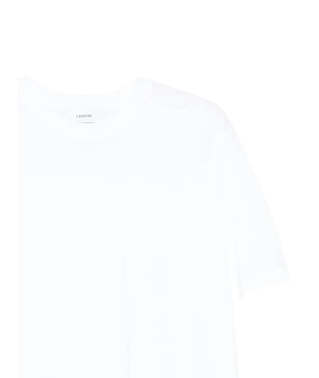 LARDINI Белая хлопковая футболка, фото 3