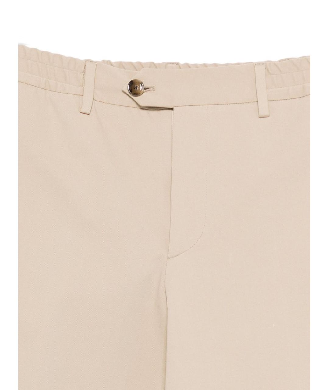 LARDINI Бежевые хлопковые повседневные брюки, фото 3